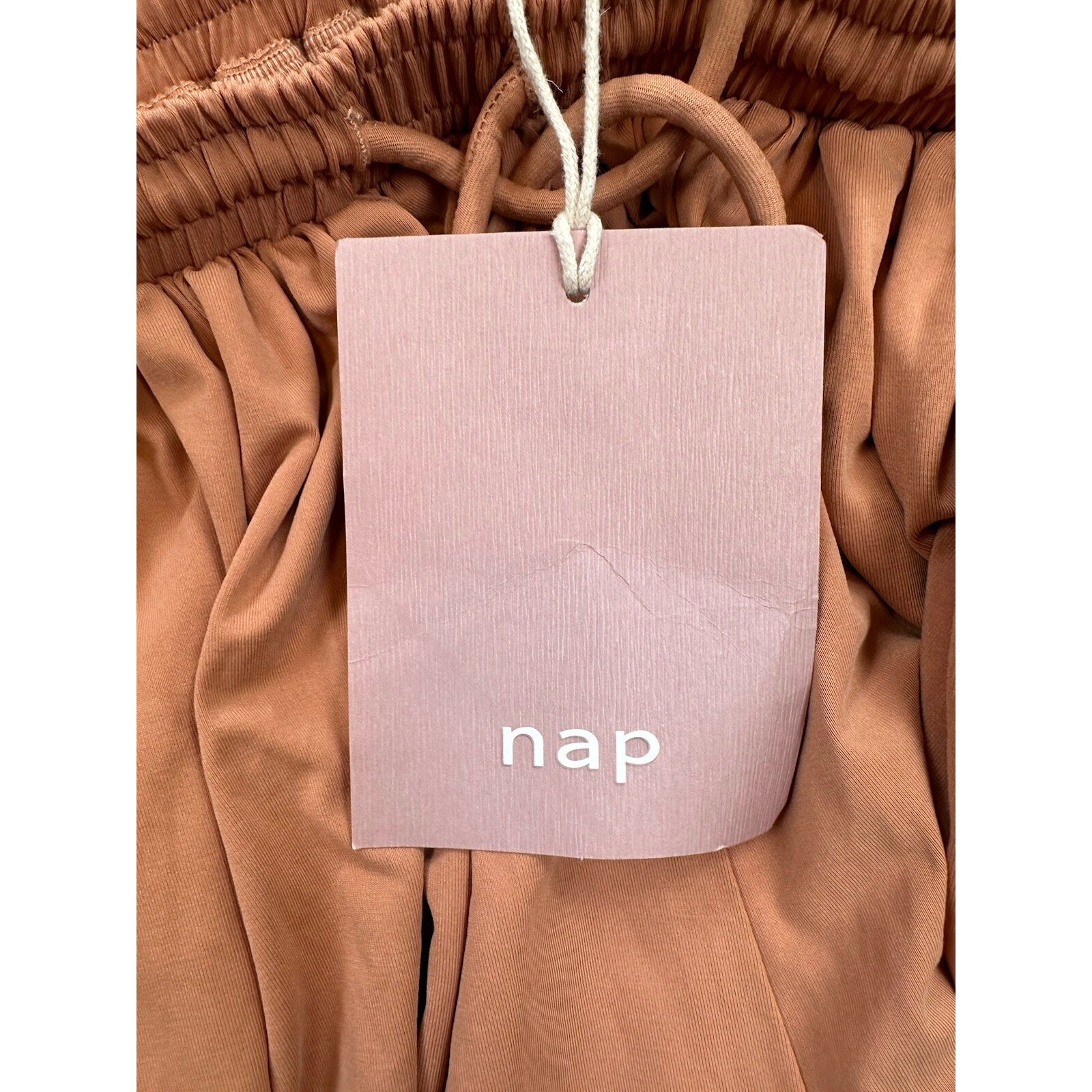 Nap Loungewear Flowy Wide Leg Pants Women's Small Brown Orange Elastic Waist New — image 7 of 8